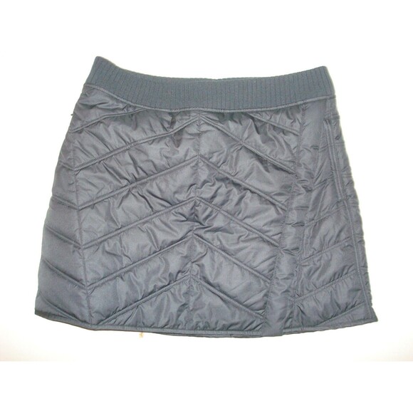 Womens New M NWT Prana Diva Wrap Skirt Quilted Warm Sherpa Black Insulated Snaps - Picture 4 of 10